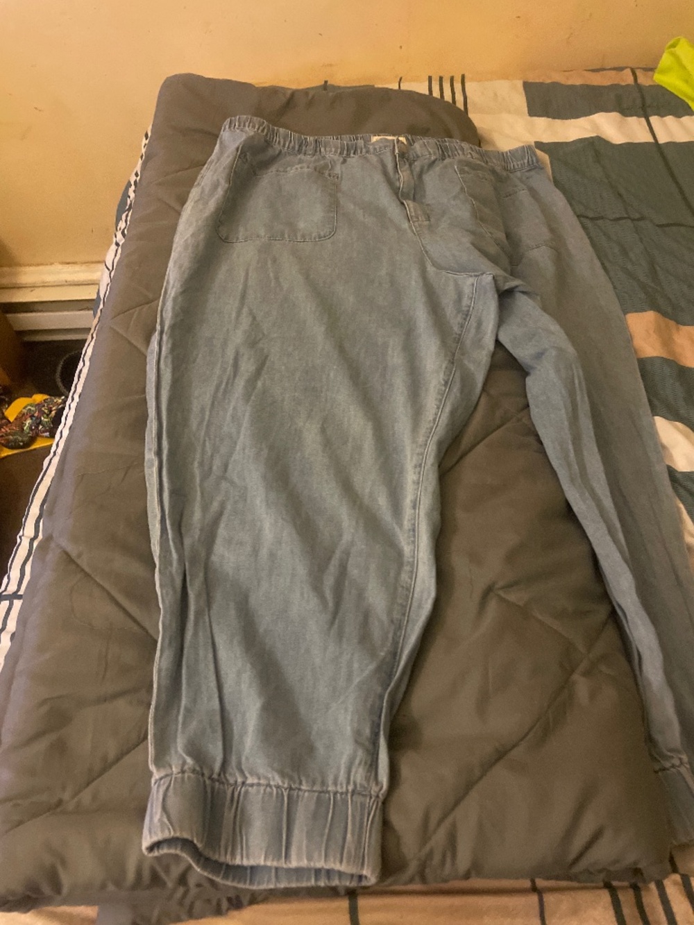 Denim baggy joggers